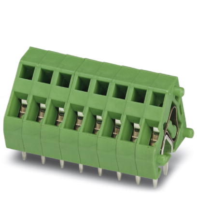 ZFKDS 1-3,81    PC terminal block, Nominal current: 12 A, Nom. voltage: 250 V, Pitch: 3.81 mm, Number of positions: 1, Type of connection: Spring-cage