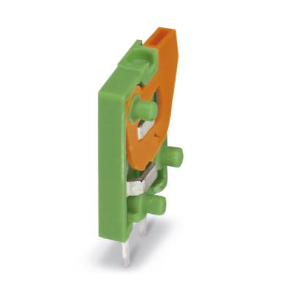 FFKDS/V-2,54    PC terminal block, Nominal current: 6 A, Nom. voltage: 63 V, Pitch: 2.54 mm, Number of positions: 1, Type of connection: Spring-cage c