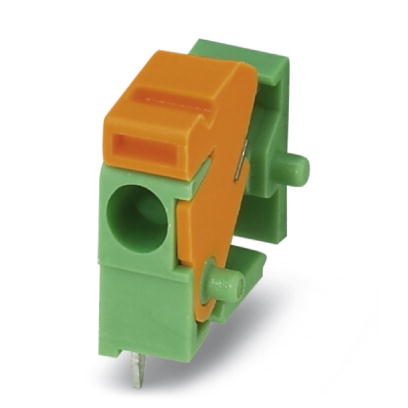 FFKDS/H1-5,08    PC terminal block, Nominal current: 15 A, Nom. voltage: 250 V, Pitch: 5.08 mm, Number of positions: 1, Type of connection: Spring-cag