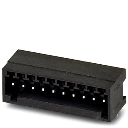 MC 0,5/ 6-G-2,5 THT    Header, Nominal current: 4 A, Nom. voltage: 32 V, Pitch: 2.5 mm, Number of positions: 6, Color: black, Assembly: SMD/THT/THR