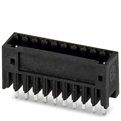 MCV 0,5/ 2-G-2,5 THT    Header, Nominal current: 4 A, Nom. voltage: 32 V, Pitch: 2.5 mm, Number of positions: 2, Color: black, Assembly: SMD/THT/THR