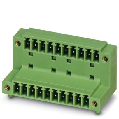 MCD 1,5/16-GF-3,81    Header, Nominal current: 8 A, Nom. voltage: 160 V, Pitch: 3.81 mm, Number of positions: 16, Color: green, Assembly: Soldering