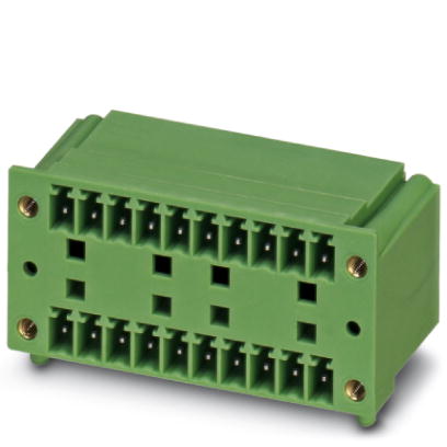 MCD 1,5/15-G1F-3,81    Header, Nominal current: 8 A, Nom. voltage: 160 V, Pitch: 3.81 mm, Number of positions: 15, Color: green, Assembly: Soldering