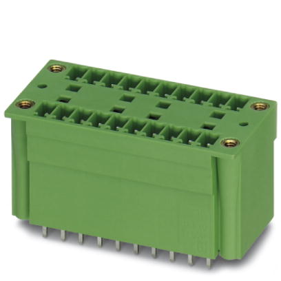 MCDV 1,5/10-G1F-3,81    Header, Nominal current: 8 A, Nom. voltage: 160 V, Pitch: 3.81 mm, Number of positions: 10, Color: green, Assembly: Soldering
