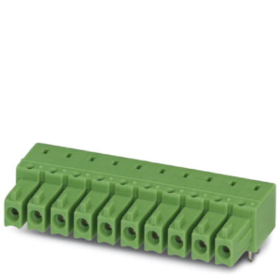 IMC 1,5/ 2-G-3,81    Header, Nominal current: 8 A, Nom. voltage: 160 V, Pitch: 3.81 mm, Number of positions: 2, Color: green, Assembly: Soldering