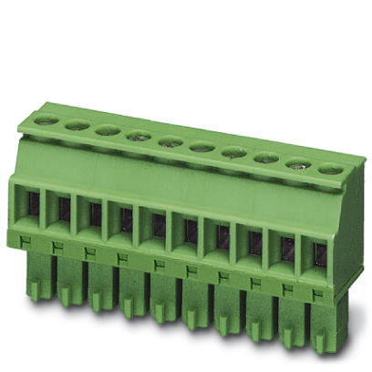 MCVR 1,5/ 2-ST-3,81 AU    Plug component, Nominal current: 8 A, Nom. voltage: 160 V, Pitch: 3.81 mm, Number of positions: 2, Connection type: Screw co