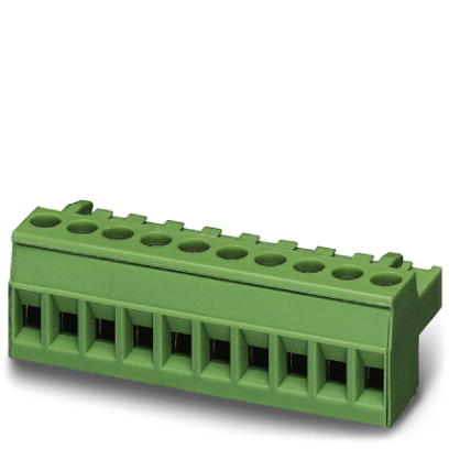 MSTBT 2,5/ 4-ST BD:+,NC,NC,-    Plug component, Nominal current: 12 A, Nom. voltage: 250 V, Pitch: 5 mm, Number of positions: 4, Connection type: Scre