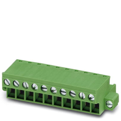 FRONT-MSTB 2,5/10-STF-5,08 BK    Plug component, Nominal current: 12 A, Nom. voltage: 320 V, Pitch: 5.08 mm, Number of positions: 10, Connection type: