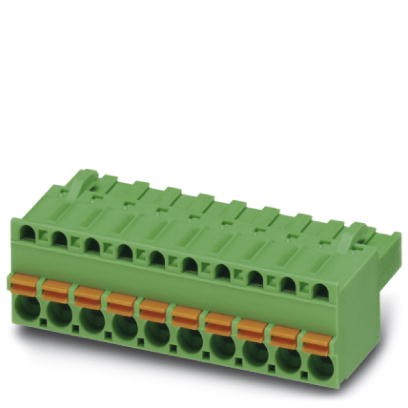FKCT 2,5/ 4-ST KMGY    Plug component, Nominal current: 12 A, Nom. voltage: 250 V, Pitch: 5 mm, Number of positions: 4, Connection type: Spring-cage c