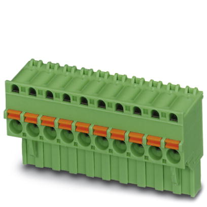 FKCVR 2,5/15-ST    Plug component, Nominal current: 12 A, Nom. voltage: 250 V, Pitch: 5 mm, Number of positions: 15, Connection type: Spring-cage conn