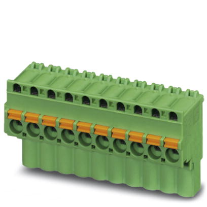 FKCVW 2,5/ 3-ST    Plug component, Nominal current: 12 A, Nom. voltage: 250 V, Pitch: 5 mm, Number of positions: 3, Connection type: Spring-cage conn.