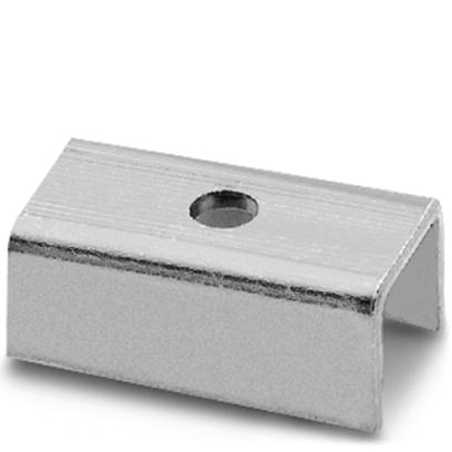 BG/F 1    Flat bracket, for fixing DIN rails 15 mm above the mounting surface, the fixing hole has a diameter of 6.5 mm