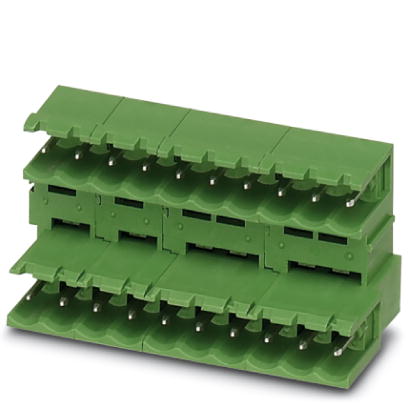 MDSTB 2,5/ 2-G-5,08    Header, Nominal current: 10 A, Nom. voltage: 250 V, Pitch: 5.08 mm, Number of positions: 2, Color: green, Assembly: Soldering