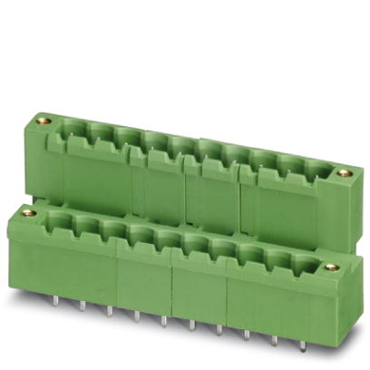 MDSTBV 2,5/10-GF    Header, Nominal current: 10 A, Nom. voltage: 250 V, Pitch: 5 mm, Number of positions: 10, Color: green, Assembly: Soldering
