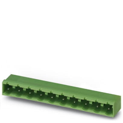 GMSTBA 2,5/ 2-G-7,62    Header, Nominal current: 12 A, Nom. voltage: 400 V, Pitch: 7.62 mm, Number of positions: 2, Color: green, Assembly: Soldering