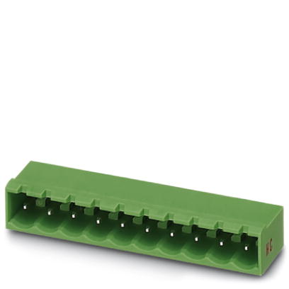 MSTBA 2,5 HC/11-G    Header, Nominal current: 16 A, Nom. voltage: 250 V, Pitch: 5 mm, Number of positions: 11, Color: green, Assembly: Soldering