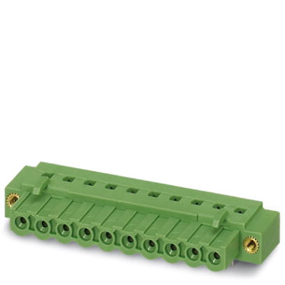 IC 2,5 HC/10-GF-5,08    Header, Nominal current: 16 A, Nom. voltage: 320 V, Pitch: 5.08 mm, Number of positions: 10, Color: green, Assembly: Soldering