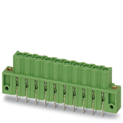 ICV 2,5 HC/ 8-GF-5,08    Header, Nominal current: 16 A, Nom. voltage: 320 V, Pitch: 5.08 mm, Number of positions: 8, Color: green, Assembly: Soldering