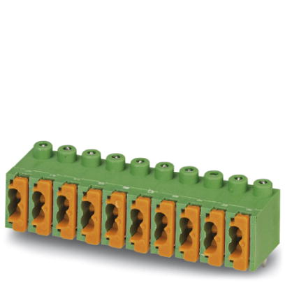 FK-MPT 0,5/10-3,5-H    PC terminal block, Nominal current: 4 A, Nom. voltage: 160 V, Pitch: 3.5 mm, Number of positions: 10, Type of connection: Sprin