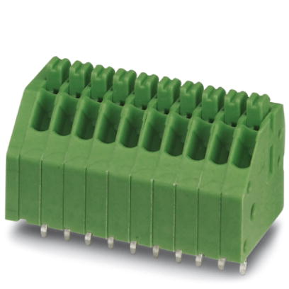 PTSA 0,5/ 2-2,5-F    PC terminal block, Nominal current: 2 A, Nom. voltage: 63 V, Pitch: 2.5 mm, Number of positions: 2, Type of connection: Spring-ca