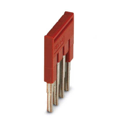 FBS 4-4    Cross connector/jumper for modular terminal block, Number of positions: 4, Color: red