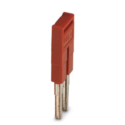 FBS 2-4    Cross connector/jumper for modular terminal block, Number of positions: 2, Color: red