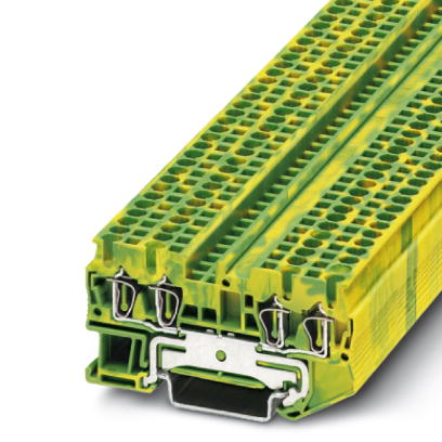 ST 2,5-QUATTRO-PE    Ground modular terminal block, Type of connection: Spring-cage connection, Spri
