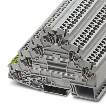 ST 2,5-PE/3L    Feed-through modular terminal block, Type of connection: Spring-cage connection, Cro