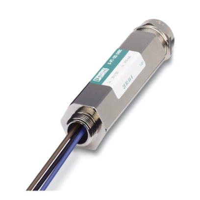 S-PT-1X2-24DC-1/2"    Surge protection in the IP67 screw-on module for measuring sensors, direct mounting with 1/2" NPT outer thread, cable screw conn
