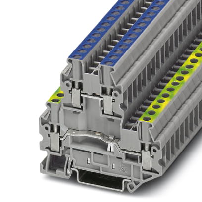 UTTB 2,5-PE/N    Feed-through modular terminal block, Cross section: 0.14 mm? - 4 mm?, AWG: 26 - 12,