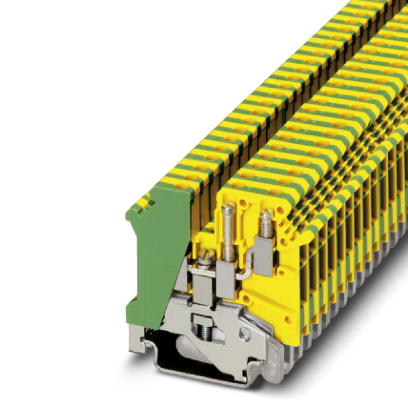 UK 5-TWIN-PE    1-level terminal block with double connection on one side, cross section: 0.2 - 4 mm?, AWG: 24 - 12, width: 6.2 mm, color: green-yello