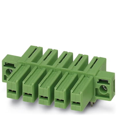 IPC 5/ 2-GF-7,62    Header, Nominal current: 41 A, Nom. voltage: 630 V, Pitch: 7.62 mm, Number of positions: 2, Color: green, Assembly: Soldering