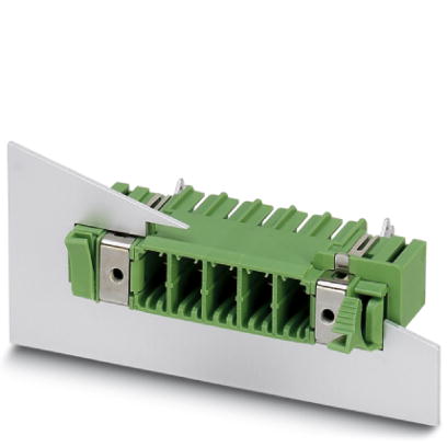 DFK-PC 5/ 8-GF-SH-7,62    Header, Nominal current: 41 A, Nom. voltage: 500 V, Pitch: 7.62 mm, Number of positions: 8, Color: green, Assembly: Solderin