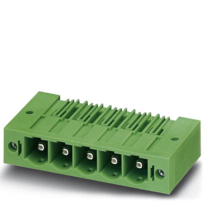 PC 6-16/ 5-G1F-10,16    Header, Nominal current: 76 A, Nom. voltage: 1000 V, Pitch: 10.16 mm, Number of positions: 5, Color: green, Assembly: Solderin