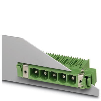 DFK-PC 6-16/ 2-GF-10,16    Header, Nominal current: 76 A, Nom. voltage: 1000 V, Pitch: 10.16 mm, Number of positions: 2, Color: green, Assembly: Solde