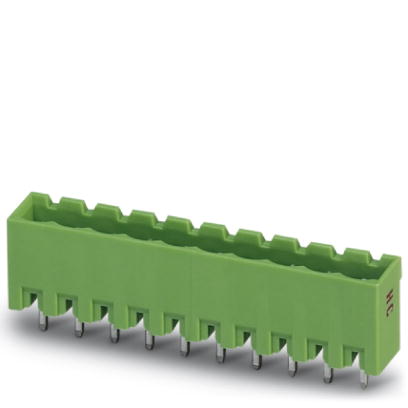 MSTBVA 2,5 HC/ 7-G    Header, Nominal current: 16 A, Nom. voltage: 250 V, Pitch: 5 mm, Number of positions: 7, Color: green, Assembly: Soldering