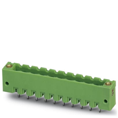 MSTBV 2,5 HC/ 4-GF-5,08    Header, Nominal current: 16 A, Nom. voltage: 250 V, Pitch: 5.08 mm, Number of positions: 4, Color: green, Assembly: Solderi
