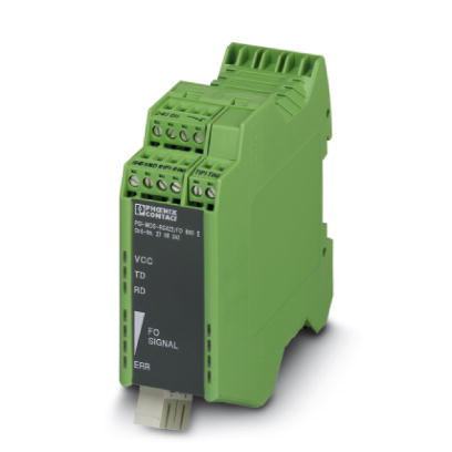 PSI-MOS-RS422/FO1300 E    Fiber optic converter with integrated optical diagnostics, alarm contact, for RS-422/RS-485 4 wire/ INTERBUS up to 2 Mbps, t