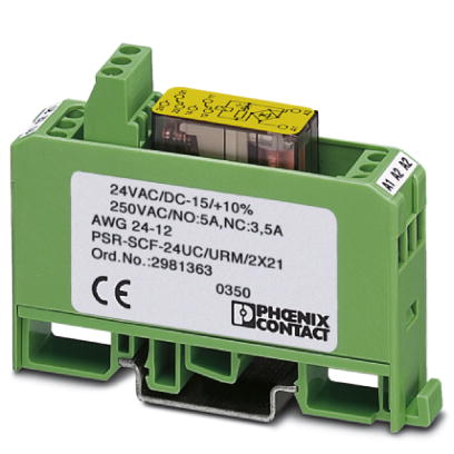 PSR-SCF- 24UC/URM/2X21    Universal safety relay with positive action contacts, two PDT contacts, fo