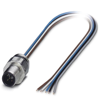SACC-EC-M12MS-5CON-PG9/0,5    Sensor/Actuator flush-type plug, 5-pos., M12, A-coded, front/screw mounting with PG9 thread, can be positioned, with 0.5