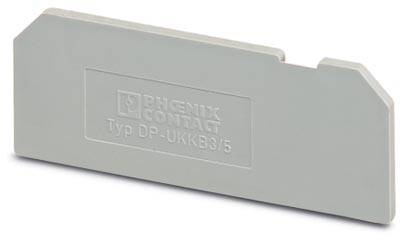 DP-UKKB 3/ 5    Spacer plate, Length: 67 mm, Width: 2.5 mm, Color: gray