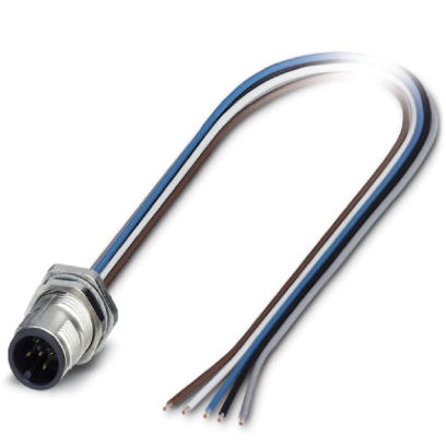 SACC-DSI-MS-5CON-M12/0,5 SCO    Sensor/actuator flush-type connector, 5-pos., M12 SPEEDCON, A-coded, rear/screw mounting with M12 thread, with 0.5 m T