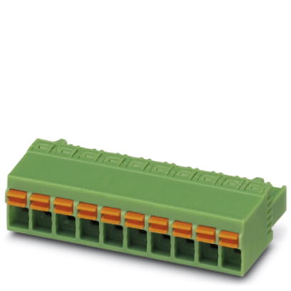 FKCN 2,5/ 2-ST    Plug component, Nominal current: 12 A, Nom. voltage: 320 V, Pitch: 5 mm, Number of positions: 2, Connection type: Spring-cage conn.,