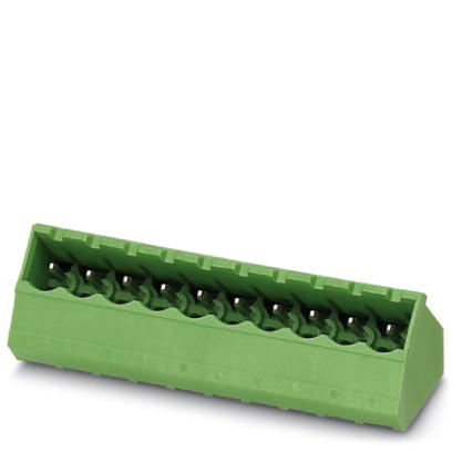 SMSTBA 2,5/22-G    Header, Nominal current: 12 A, Nom. voltage: 250 V, Pitch: 5 mm, Number of positions: 22, Color: green, Assembly: Soldering