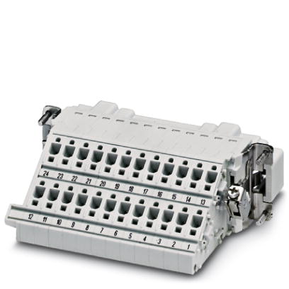 HC-B 24-A-DT-PEL-M    HEAVYCON terminal adapter male insert, B24 series, 24-pos., right PE connection for the left side of the control cabinet, push-i