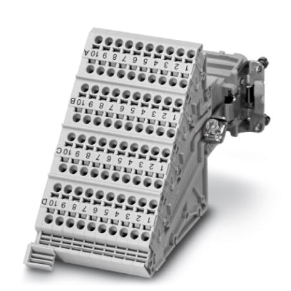 HC-D 40-A-TWIN-PEL-F    HEAVYCON terminal adapter female insert, D40 series, 40-pos., right PE connection for the left side of the control cabinet, pu