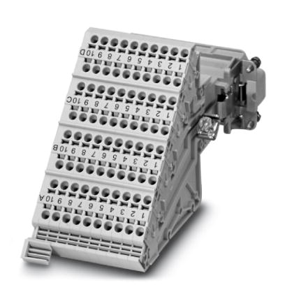 HC-D 40-A-TWIN-PEL-M    HEAVYCON terminal adapter male insert, D40 series, 40-pos., right PE connection for the left side of the control cabinet, push