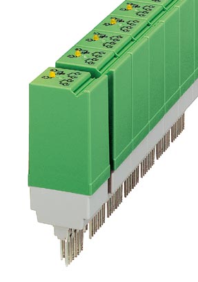 ST-REL4-KG 24/ 1- 1    Relay connector, equipped with miniature switching relay, contacts (AgCdO): medium to large loads, 2 N/O contacts, input voltag