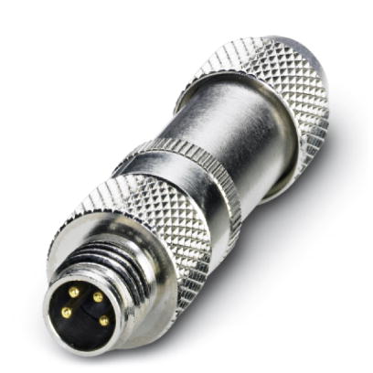 SACC-M 8MS-4CON-M-SH    Sensor/actuator connector, male, straight, 4-pos., M8, shielded, solder connection, metal knurl, cable diameter max. 5 mm