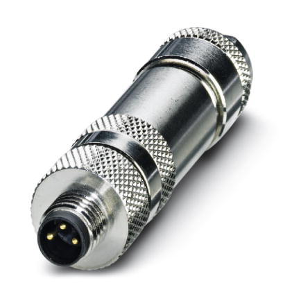SACC-M 8MS-3CON-M-0,34-SH    Sensor/actuator connector, male, straight, 3-pos., M8, shielded, screw connection, metal knurl, cable diameter max. 5.2 m